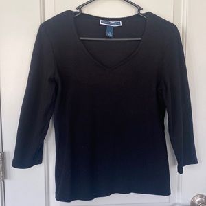 Karen Scott 3/4 sleeve v-neck tee